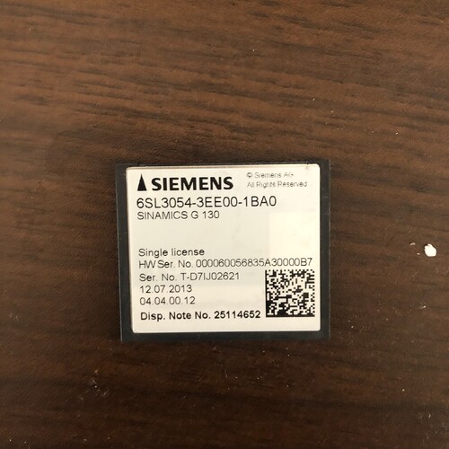 询价-机上面拆的G130内存卡6SL3054-3EE00