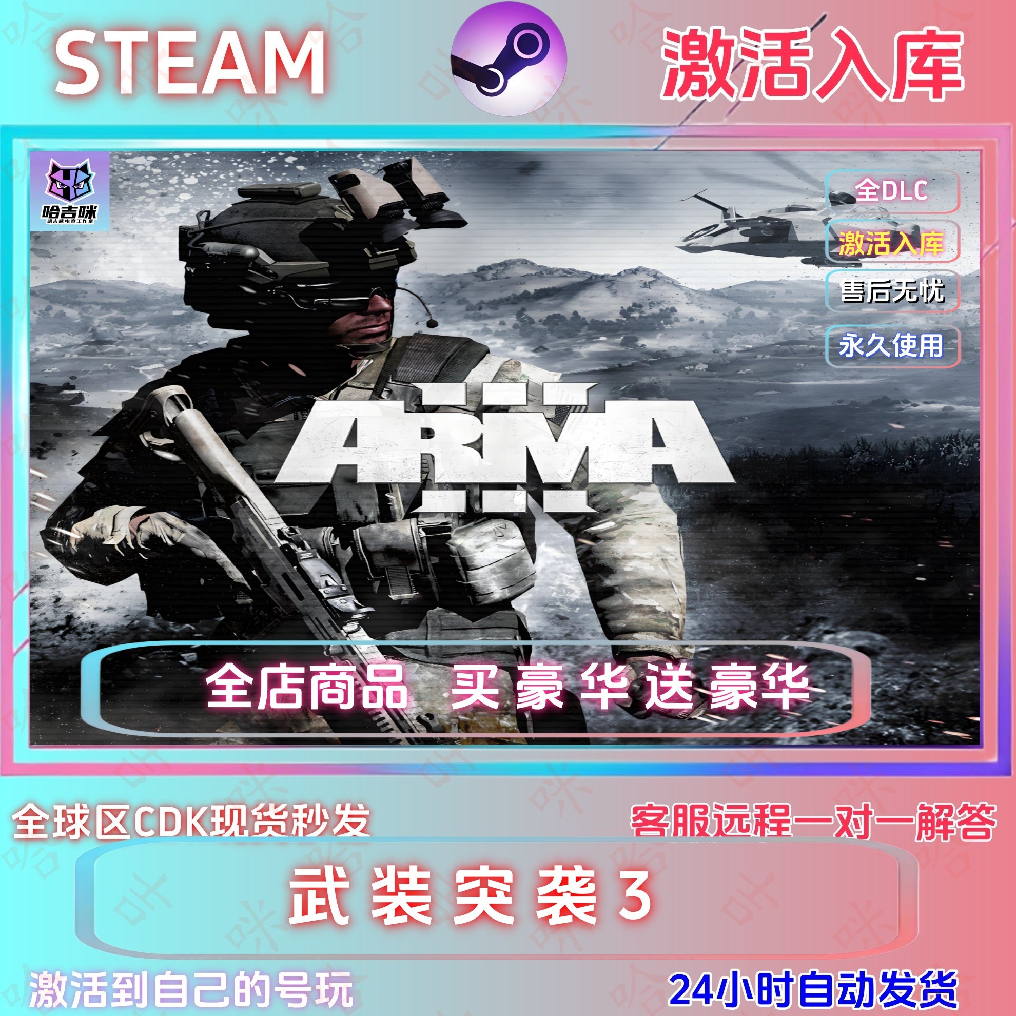 steam游戏武装突袭3国区单机全dlc现货秒发