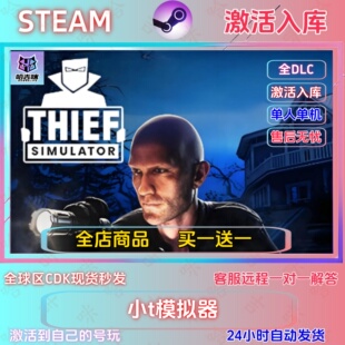 Steam游戏Thief小偷模拟器全DLC激活码CDK现货秒发小t模拟器