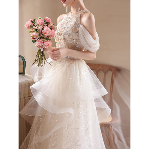 晚礼服女2025新款订婚连衣裙高端