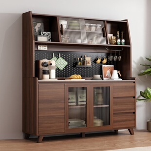 餐边柜靠墙一体储物柜简约客厅实木生态板茶水柜家用厨房靠墙边柜