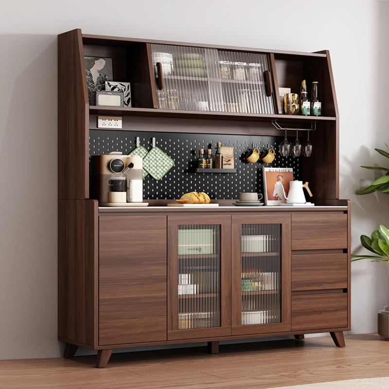 餐边柜靠墙一体储物柜简约客厅实木置物柜茶水柜家用厨房靠墙边柜