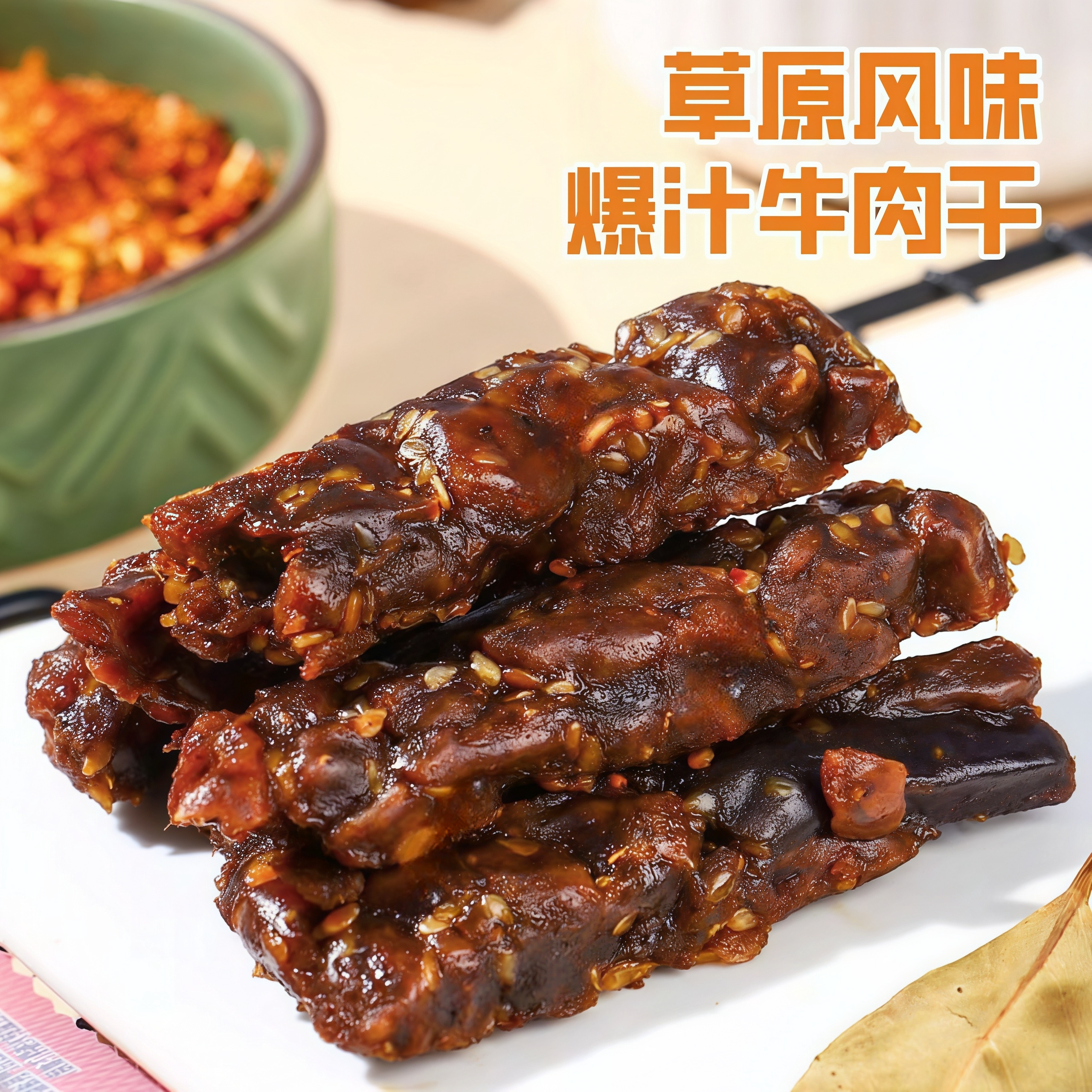 果满热巴爆汁牛肉干新疆特产卤制牛肉类景区同款办公室休闲零食