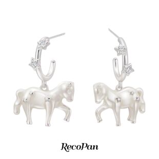 RecoPan以梦为马/原创珠光星星吊坠礼物梦幻少女设计感耳环耳饰女
