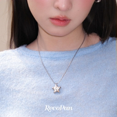 RecoPan重塑未来 满天星磨砂小众设计感百搭钛钢高保色项链锁骨链
