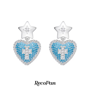 RecoPan蓝色伊甸/原创小众设计感星星爱心十字架礼物耳环耳饰女