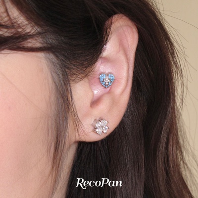 RecoPan蓝色伊甸耳钉磁吸耳夹