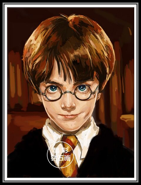欧式电影人物钻石贴点钻十字绣新款满钻魔法师哈利波特钻石画卧室