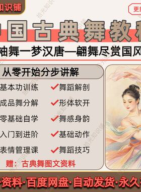 中国古典舞教程舞蹈基本功身韵训练课成人跳舞视频零基础系统教学