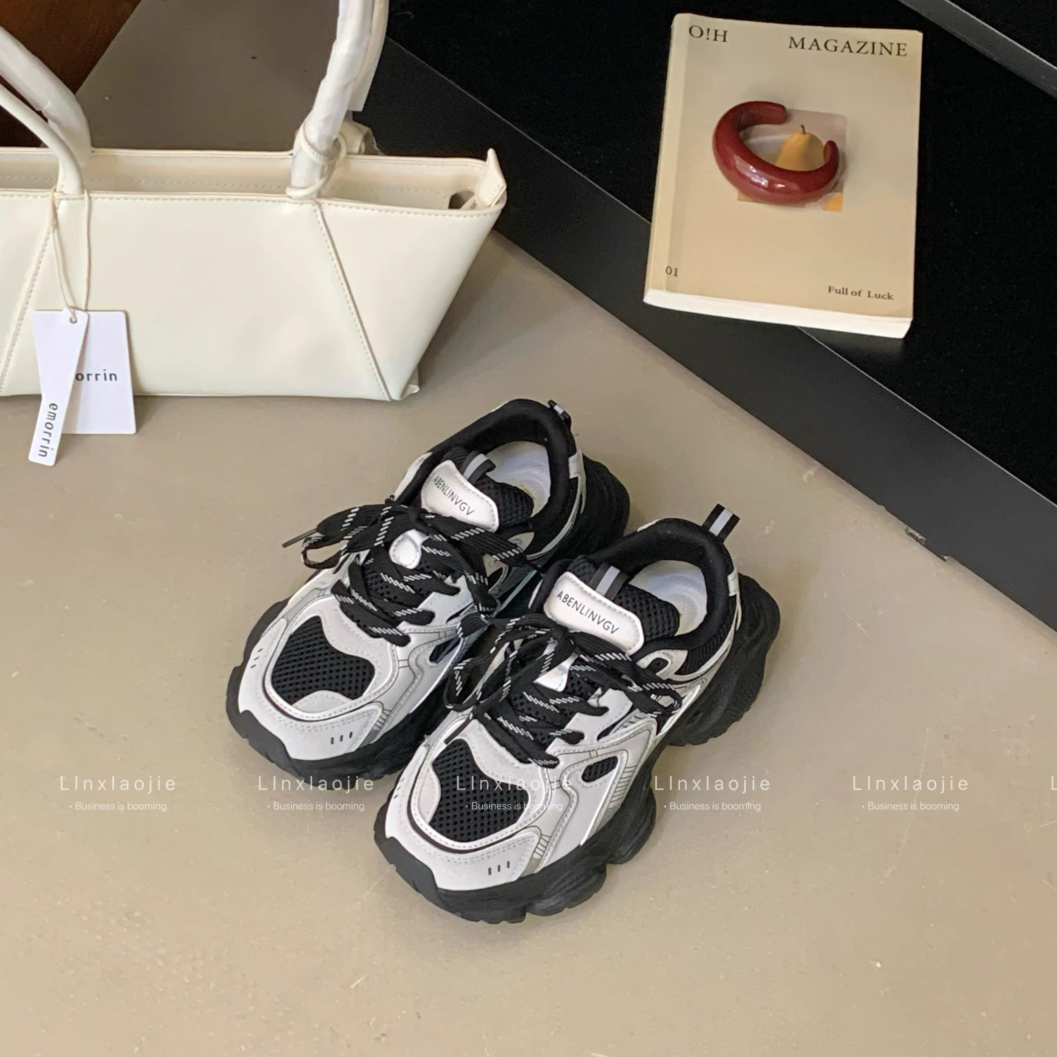 厚底网红老爹鞋女2026新款春季复古潮流韩版休闲鞋百搭透气运动鞋