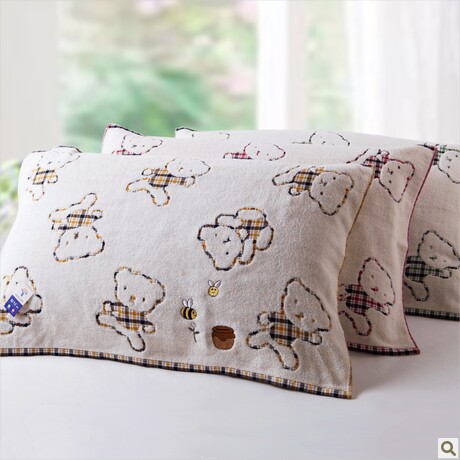 金号枕巾纯棉专柜正品双层布艺