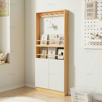 实木门后置物架窄柜玄关柜