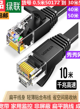 绿联六类扁平网线千兆网络连接线50182  80101 80102 50181 50176