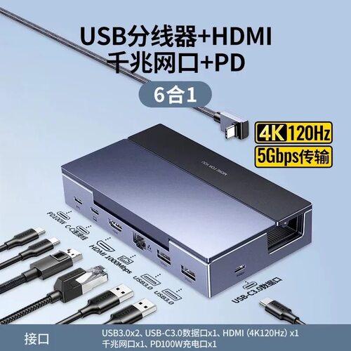 绿联适用Steam Deck/oled/ROG扩展坞ROG ally掌机拓展坞转换75126
