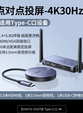 正品绿联无线投屏器 hdmi投屏点对点无线 35032 25374 35375 全新