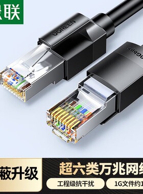 绿联超六类网线CAT6千兆成品屏蔽 95317 85547 85622 95617 85716