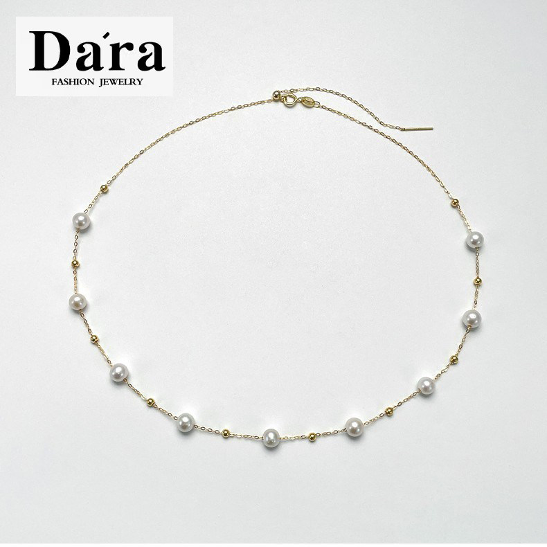 925银天然淡水珍珠颈链女满天星简约设计短款项链网红气质锁骨链
