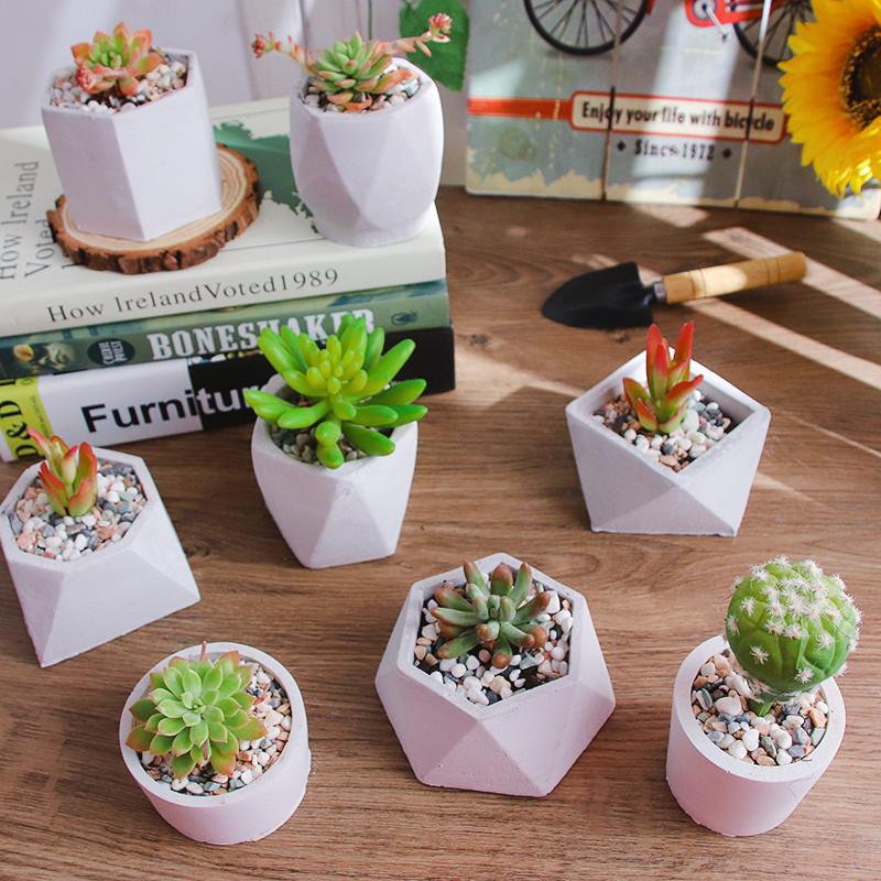 diy自制水泥花盆清水混凝土硅胶模具石膏手工多肉盆栽大模型灌浆