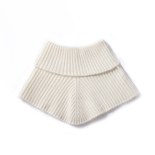 XR139秋冬羊绒坑条针织围脖女三角巾造型护颈脖套 百搭保暖假领子