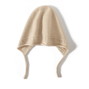 PS263秋冬温柔羊绒女优雅系带法拉帽甜美可爱洋气小女孩护耳冷帽