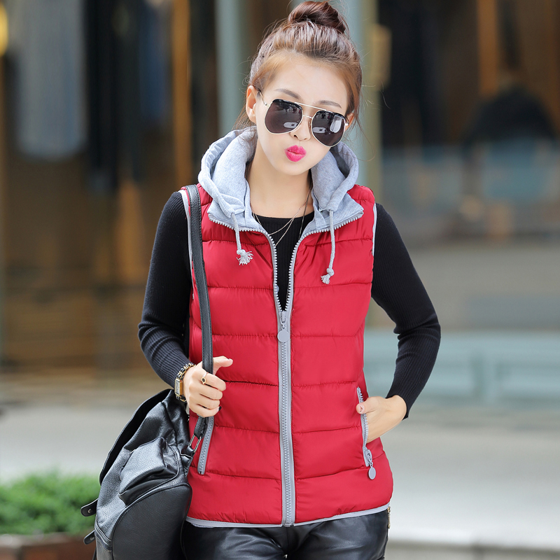 秋冬羽绒棉马甲女背心坎肩保暖