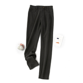 长裤 H58 松紧腰牛仔做旧加绒打底裤 外穿小脚九分裤 4秋冬新品 女装