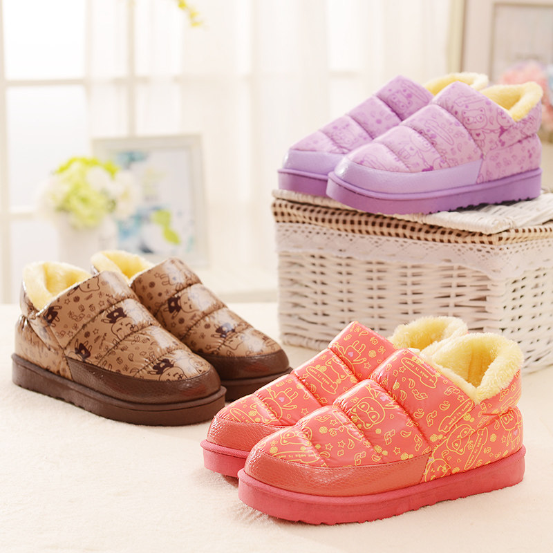 Pantoufles enfants en suède pour hiver - semelle autre - Ref 1005575 Image 3