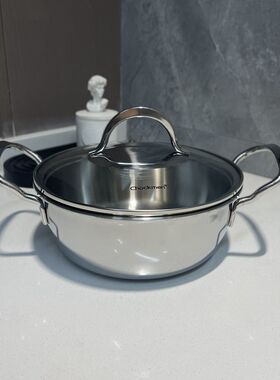 出口德国 一人食18/10不锈钢18cm双耳奶锅煎炒煮多用锅小汤锅
