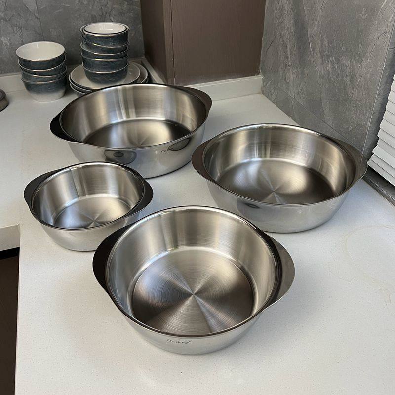 加厚18/10不锈钢双耳火锅盆和面盆酸菜鱼盘装菜盆多用盆16-24cm,餐饮具,盆,淘宝优惠券,粉丝福利购,淘宝优惠卷