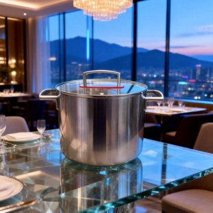 出口18/10不锈钢高深汤锅炖锅汤桶芦笋锅卤肉煲家用大容量22cm