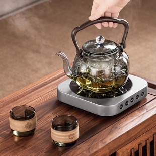 玻璃煮茶壶电陶炉专用可明火耐高温加厚防爆高鹏硅烧水单壶蒸茶器