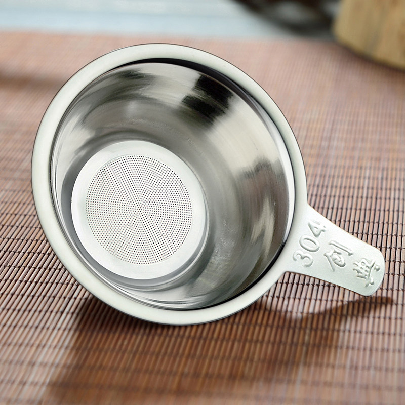 创典加厚304不锈钢茶漏茶滤包邮加厚加重茶具双层过滤网茶道配件