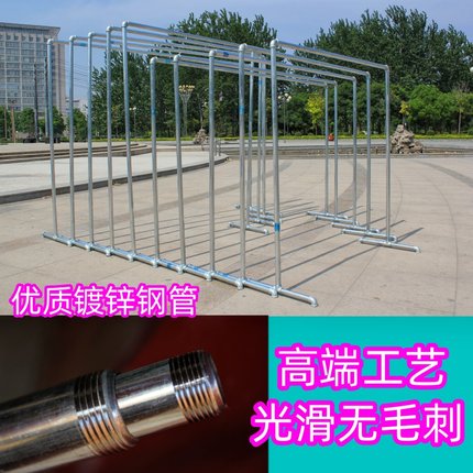 一寸钢管晾衣架落置地架单双杆架晒被子架水管晾衣服架不锈落地架
