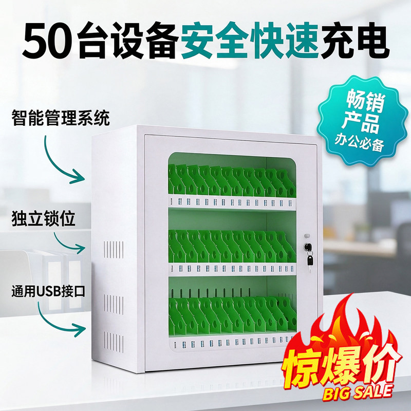 手机平板多口集中智能充电柜子