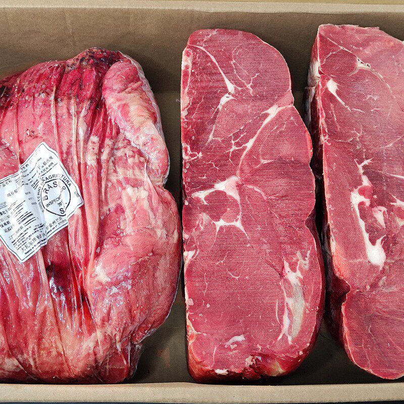 巴西牛脖肉50斤进口生牛肉冷冻去骨原切牛瘦肉牛颈脖子肉牛肉馆用