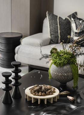 可凡现代客厅茶几桌面软装组合