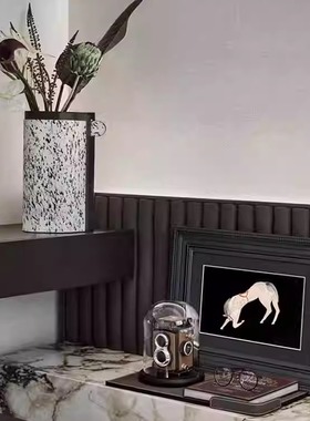 现代简约样板间客厅装饰画相机模型花艺花器卧室床头客厅书房摆件