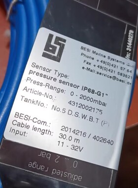 BESI pressure sensor IP68-G1 4312002175 31440279 传感器