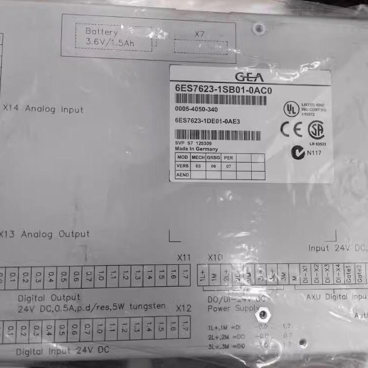 GEA 分油机控制器 C7-623 6ES7623-1SB01-0AC0 0005-4050-340