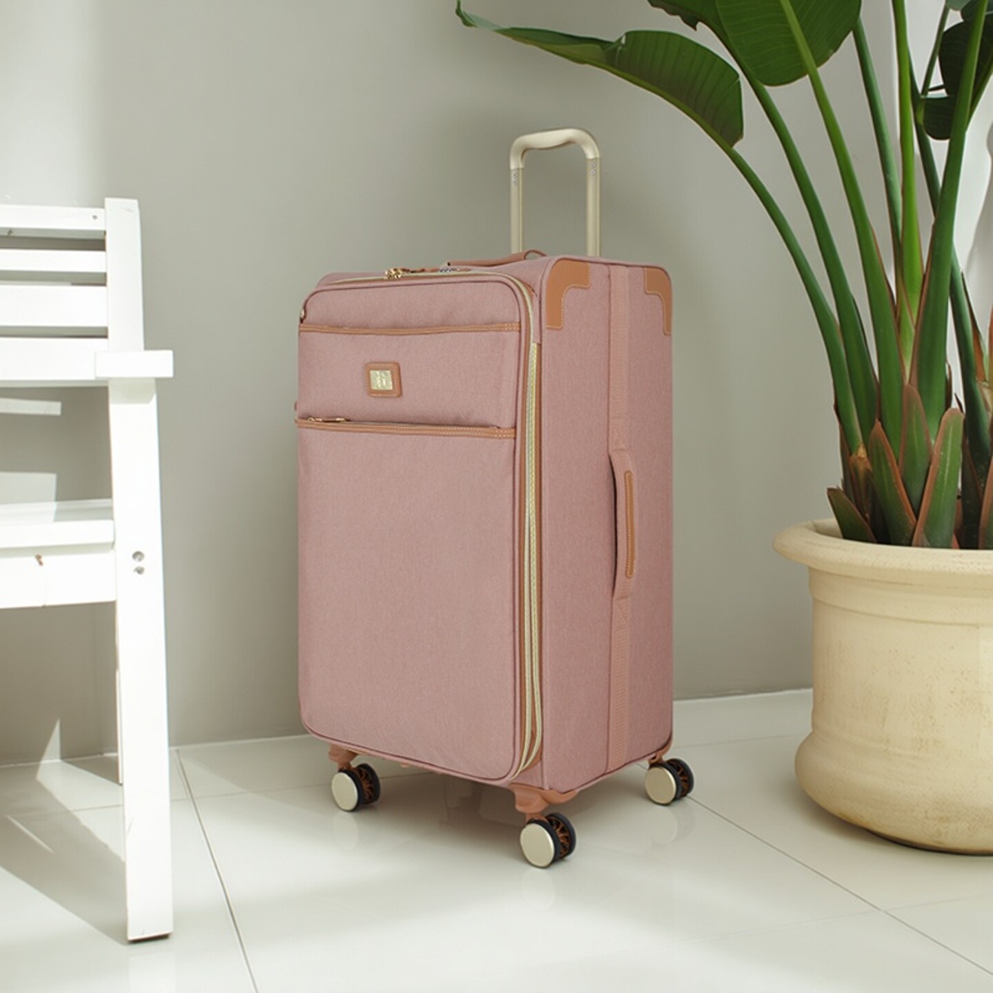 it luggage/一提牛津帆布大容量软拉杆旅行密码行李箱万向轮复古
