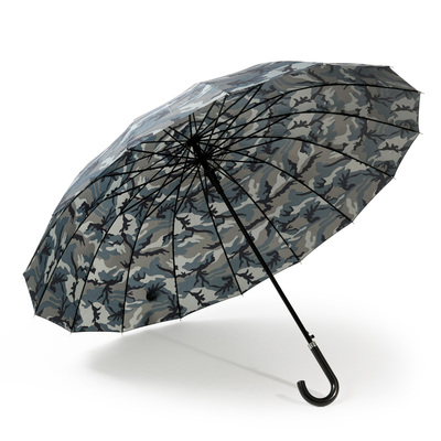 太阳城自动十六骨加大直杆晴雨伞