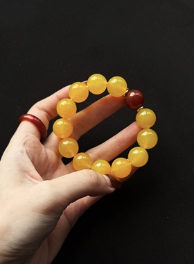 天然黄玛瑙玉髓手链搭配黄水晶圆珠手串送闺蜜礼物高级感手饰