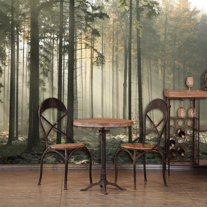 森林的晨光大型壁画树林墙纸卧室餐厅壁纸客厅沙发背景墙壁布796