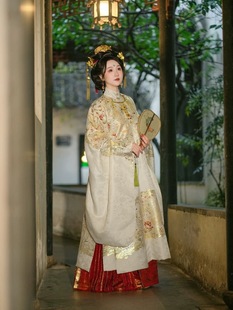 女 明制织金仿妆花马面裙立领长袄套装 荣馨堂原创 凤求凰