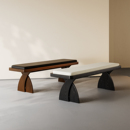 中古风实木长凳卧室床尾凳家用换鞋 凳设计师民宿衣帽间休息长条凳