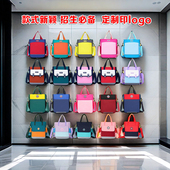 作业补习袋印logo书包定制印字中小学生儿童手提袋培训机构补课包