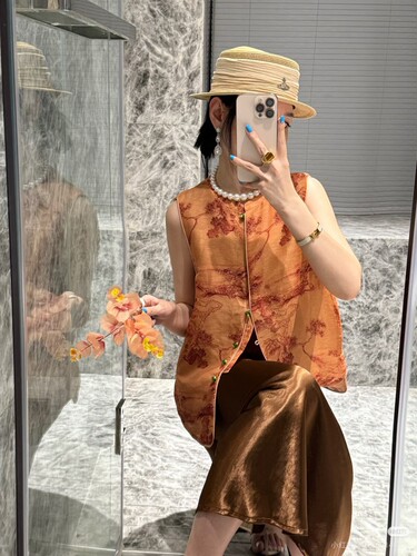 2026新款新中式国风马甲女款夏季外搭背心坎肩无袖上衣天丝麻混纺