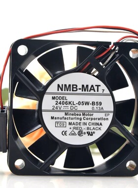 NMB 2406KL-05W-B59 6015 24V 6CM 发那科伺服驱动带检测报警风扇