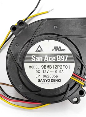 三洋Sanyo 9BMB12P2F01 12V 0.9A 9733鼓风机离心涡轮散热风扇