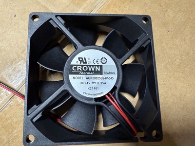 AGE12025B24H全新CROWN 24V 0.38A 12CM电焊机逆变器散热风扇